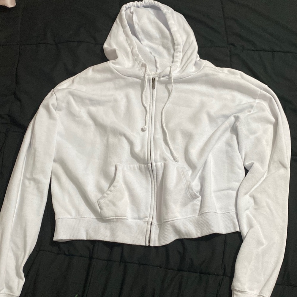 Women's White Cropped Jacket